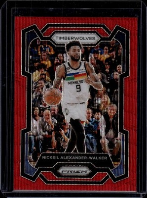 2023-24 Panini Prizm Prizms Ruby Wave #218 Nickeil Alexander-Walker Timberwolves