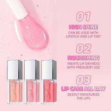 Aceite de labios para mujeres regordete aceite de labios brillo de labios antiadherente aceite de labios tintado para el cuidado de los labios