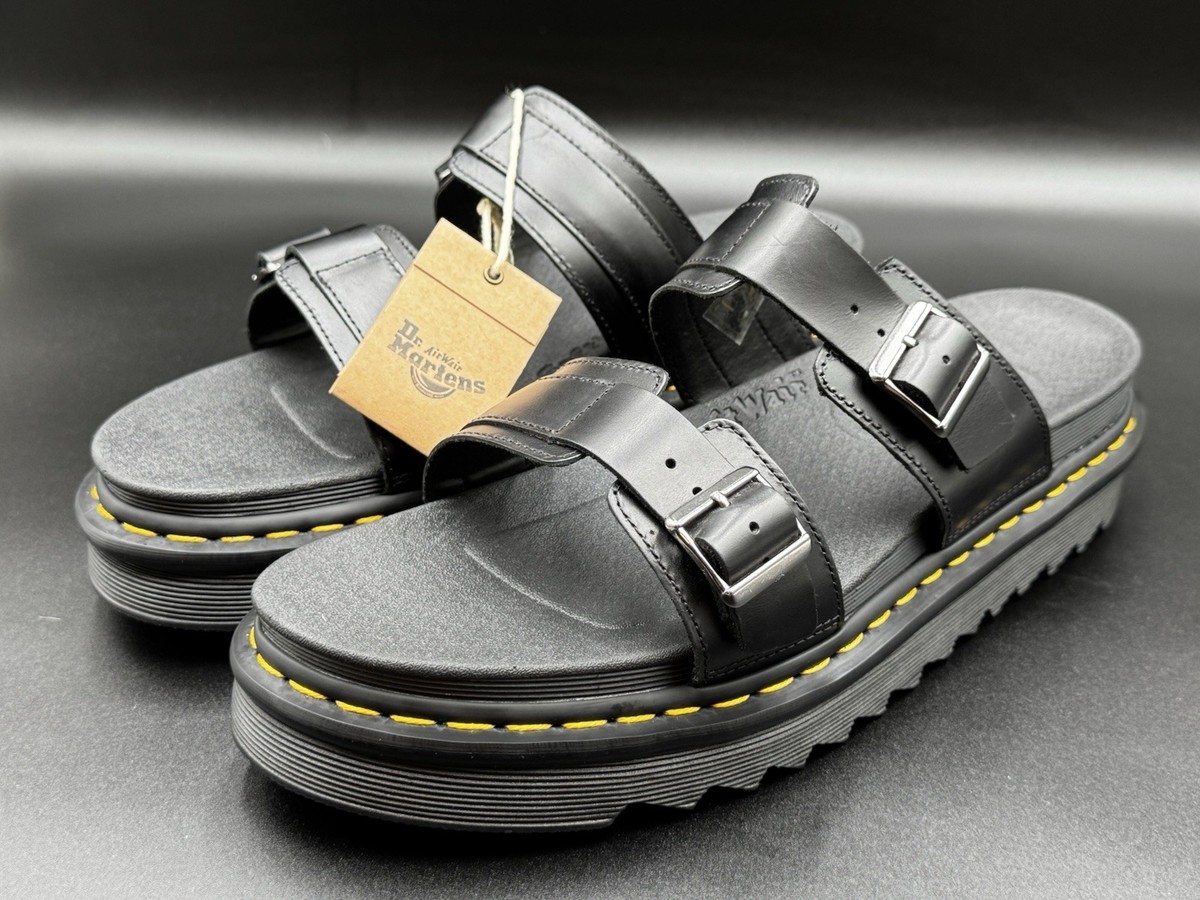 Dr Martens Myles Brando Leather Buckle Slide Sandals Dr. Martens Myles Brando Brown Leather Buckle | Mercari main image 3