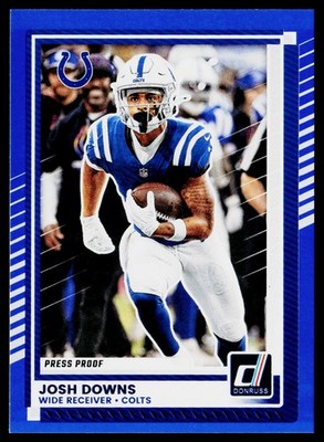2025 Donruss Donruss Josh Downs #42 Press Proof Blue