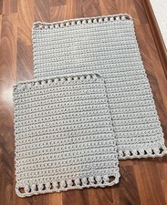 Badematten-Set 100% Cotton Viele Farben Hand Made Crochet Teppich Teppichmatte