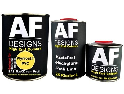 FÜR Plymouth PYC Dandelion Yellow 2,5L Autolack Set Klarlack Härter
