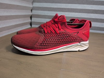Puma Ignite 4 Netfit Herren Laufschuhe Rot Mesh Training Sneaker UK 8,5
