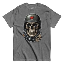 Unisex classic tee T-Shirt Skull Design New Colourful vintage man woman style 