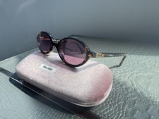 Miu Miu Mu Regard Sunglasses SMU 04Z Cork Tortoise/Pink  Lenses