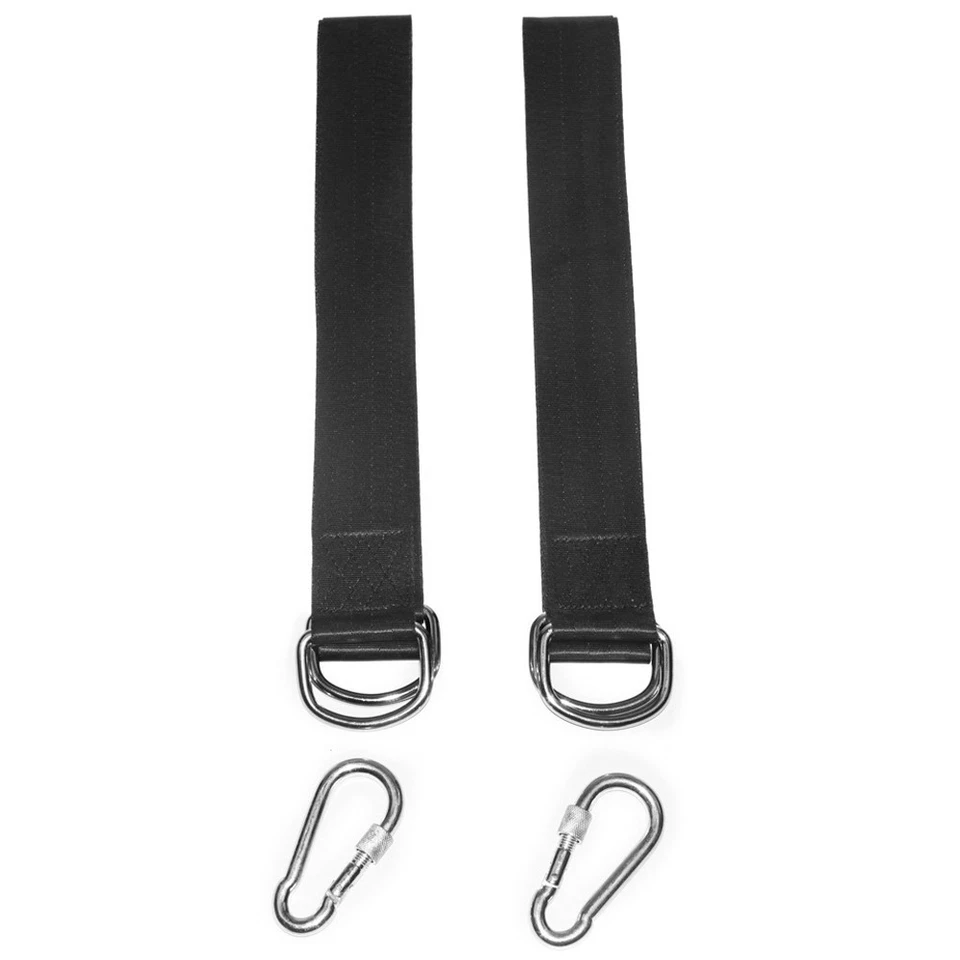 Tree Swing Straps Hanging Kit With Carabiners Storage Bag Outdoor Swing Hangers - Image 2 of 4