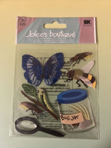 Jolee's Boutique PAPILLONS/BUGS/JAR7 pièces autocollants de scrapbooking dimensionnels RARE - Photo 1/1