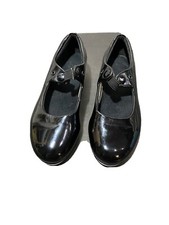 Girls Black Patent Leather ABT American Ballet Theatre Tap Shoes Girls Sz 13 1/2