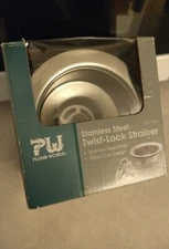 3 1/2" Plumb Works Stainless Steel Kitchen Sink Strainer Basket.