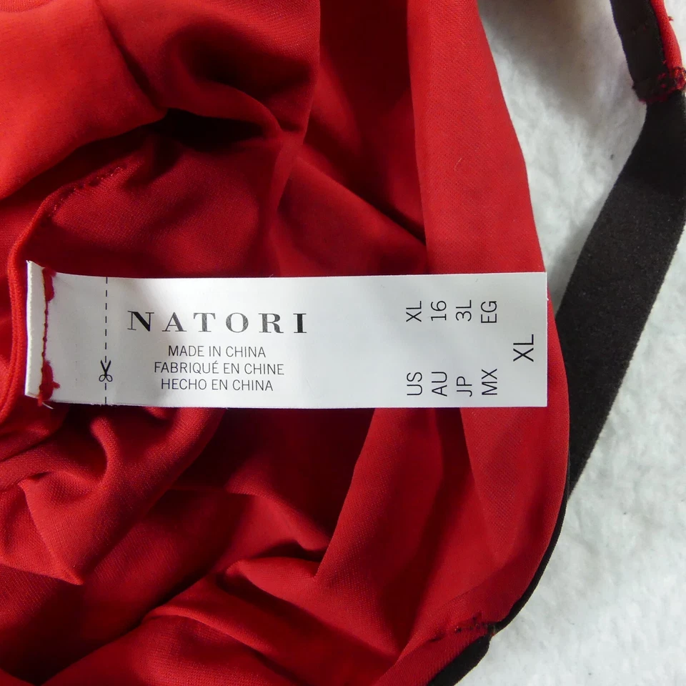 Traje de baño Natori para mujer extra grande marrón rojo reversible de una pieza Riviera Foto 3 de 4