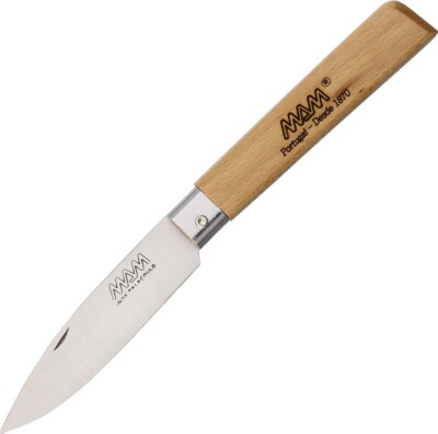 MAM Medium Folder 3.25'' Stainless Drop Point Beechwood Folding Knife 3A