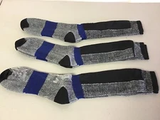 NWOT Men's Polar Edge 47% Merino Wool Blend Socks 3 Pair Large Multi #220P