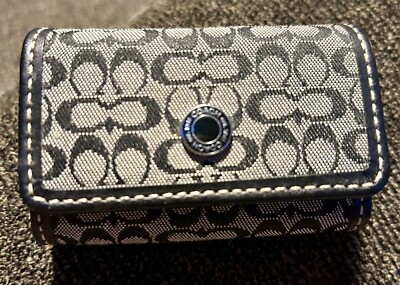 Authentic COACH Classic Logo Contact Lens Travel Case Holder with Compact Mirror