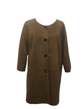 Fiorella Rubino Cappotto Effetto Scamosciato Maniche 3/4 Donna