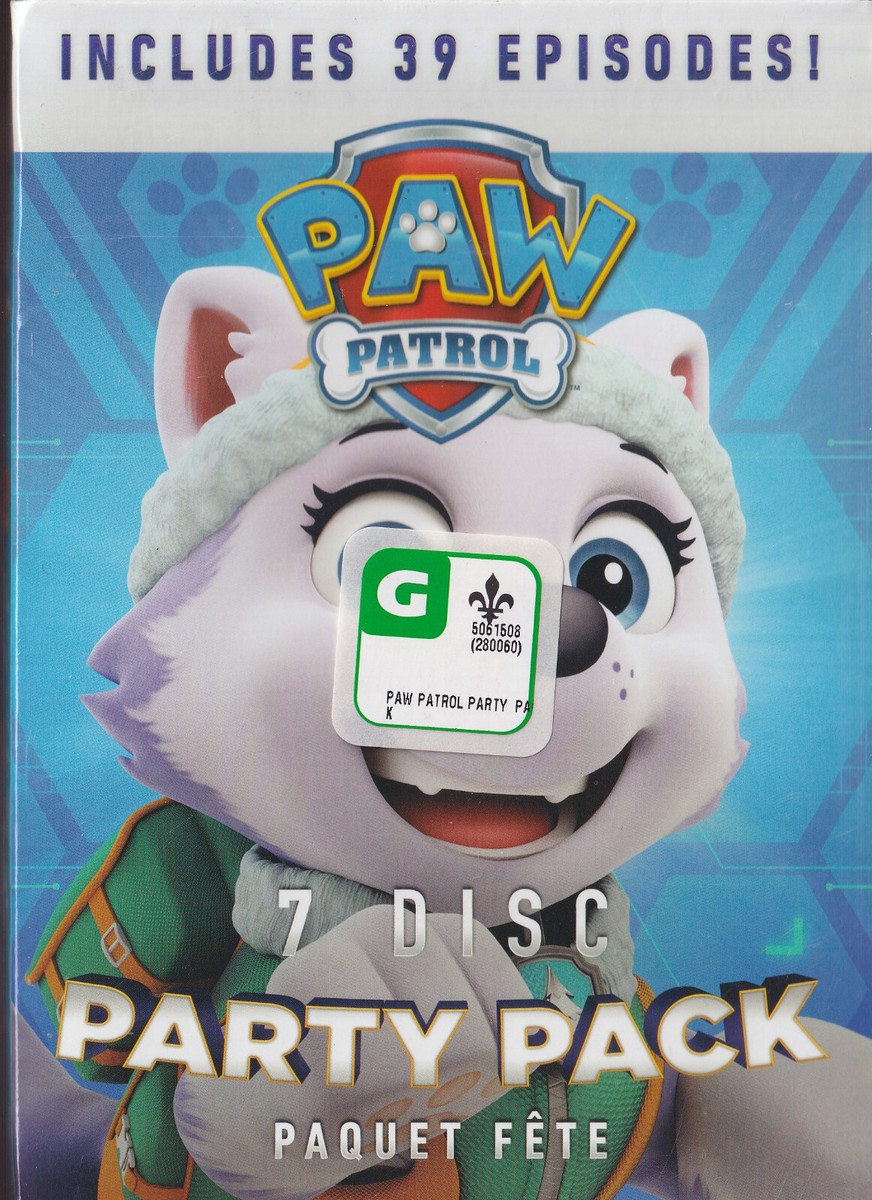 PAW PATROL 7-Disc Party Pack - 39 Episodes (DVD Box Set 2018) NEW