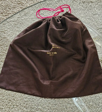 Kate Spade New York Designer Dust Bag Cover Women's Brown Gold Logo Drawstring