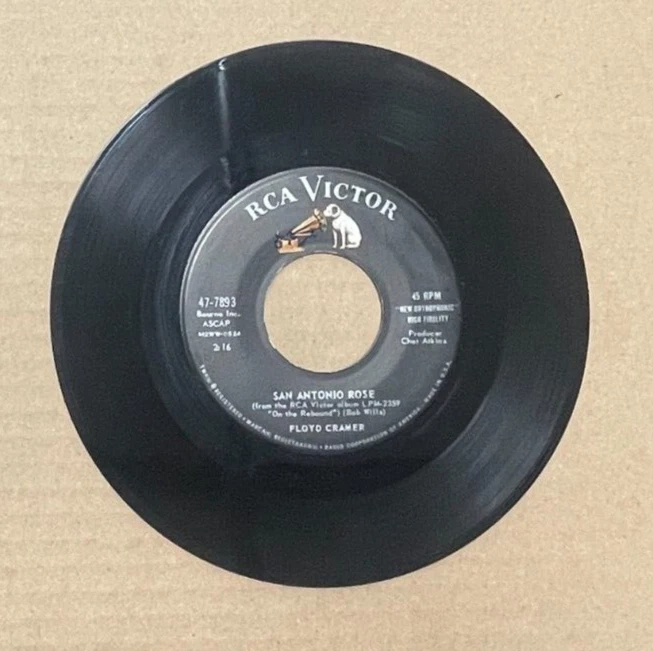 FLOYD CRAMER RCA VICTOR 45 I CAN JUST IMAGINE/SAN ANTONIO ROSE 7893 - Image 2 of 2