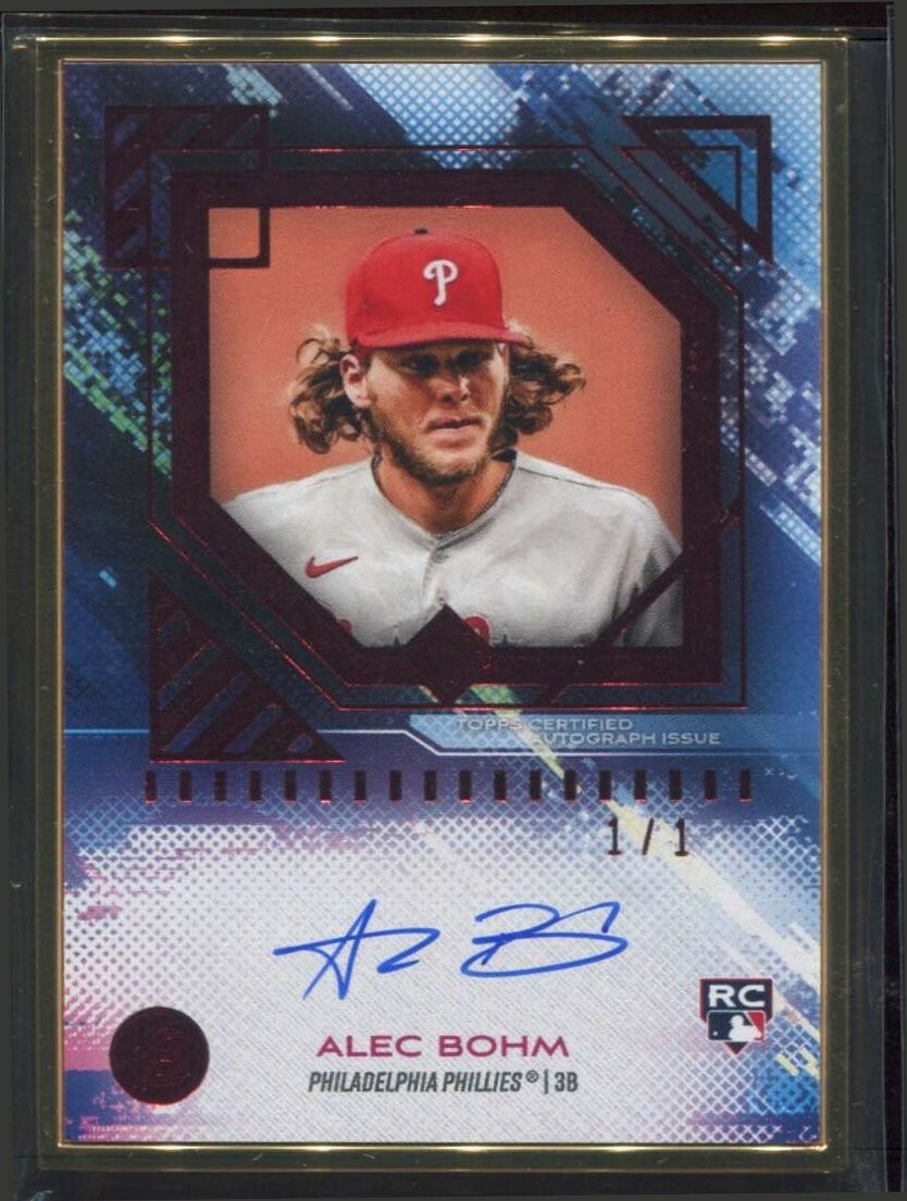 2021 Bowman Transcendent Auto Red #BTA-AB Alec Bohm Phillies RC 1 