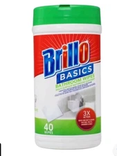 Brillo Basics Multi Surface Bathroom Cleaning Wipes, 40 Count Ea.      6 Tubs 