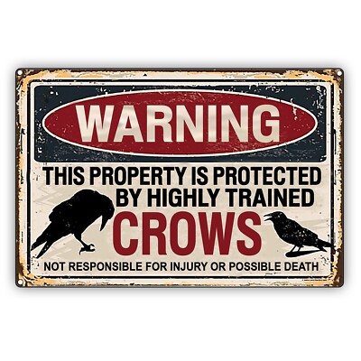 Vintage-Metall-Warnschild 'This Property Is Protected By A Highly Trained Squirrel' – 30,5x20,3 Cm