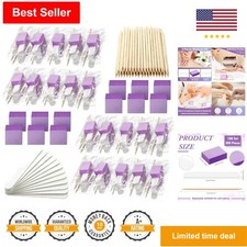 100 Sets Disposable Manicure Kit - Wood Nail File, Stick  Mini Buffer