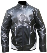 Chaqueta de cuero de superhéroe Leather Estate Hunter Zolomon Flash Zoom para hombre