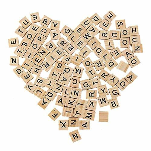 100Pcs Wooden Alphabet Tiles Replacement Letters & Numbers for Board (x5P)