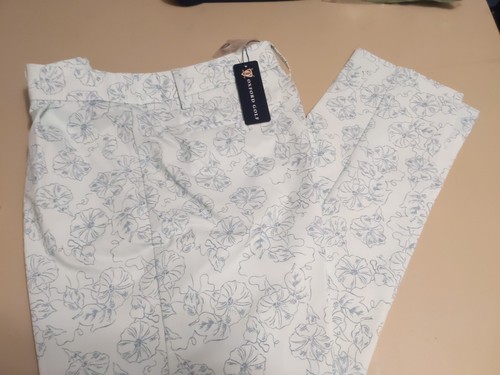 Women's Golf Pants Pleated NWT Oxford Golf Flowers Size 8 - A2