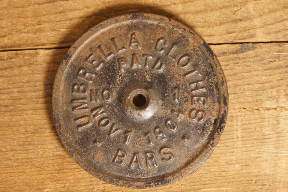 Antique Cast Iron 1904 Umbrella Clothes Bars Clothes Drying Rack Top