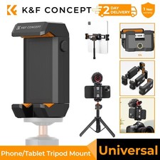 K&F CONCEPT iPad Tablet and Phone Tripod Mount Adapter Holder, Adjustable Clamp