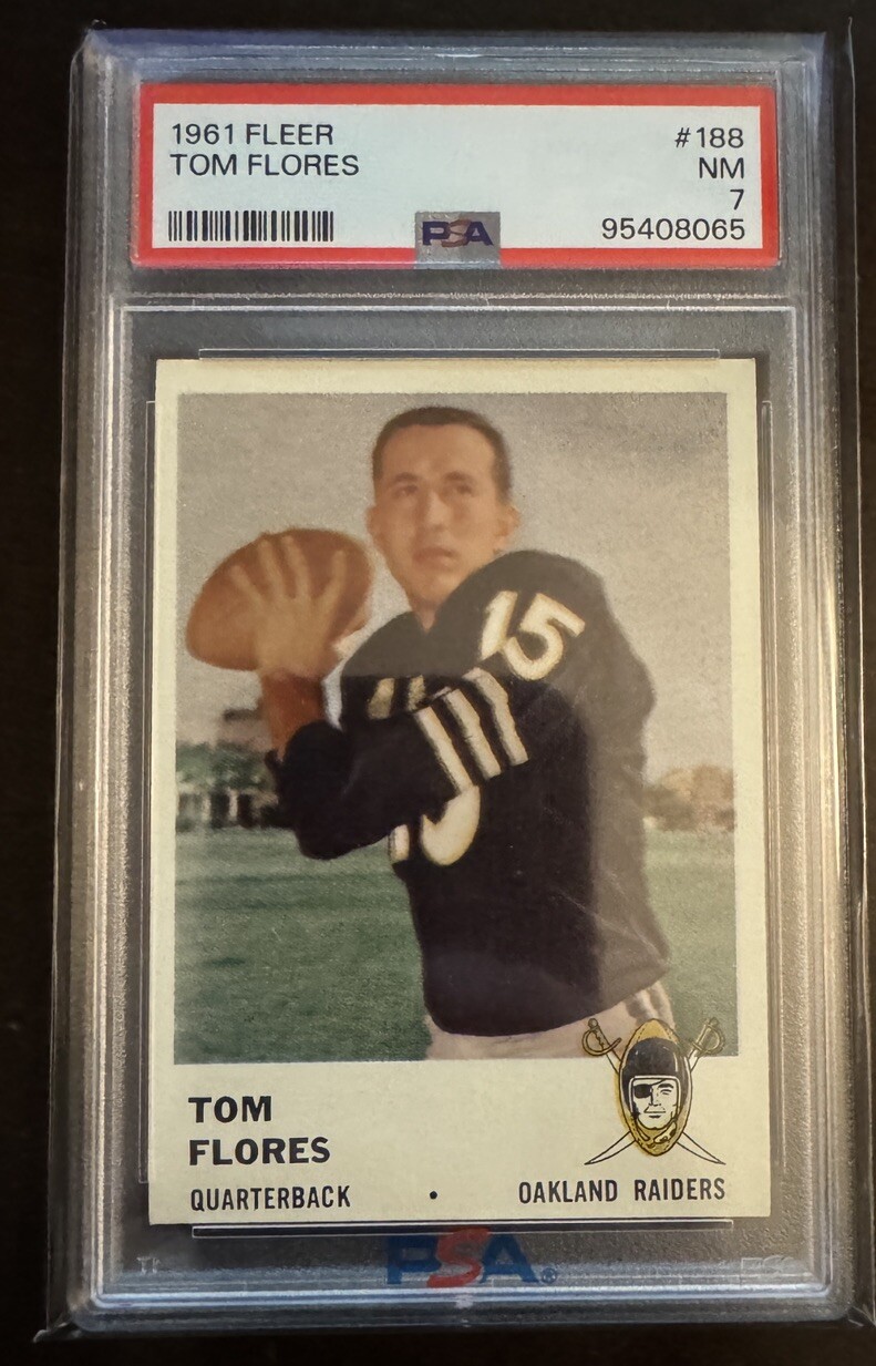 1961 Fleer Tom Flores (RC) #188 PSA 7
