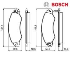 Brake pad set, disc brake Bosch 0986494300 for LDV