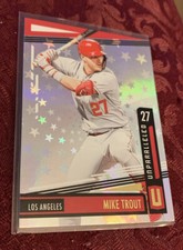 Mike Trout 2020 Panini Chronicles Unparalleled Astral Refractor # 24, LA Angels