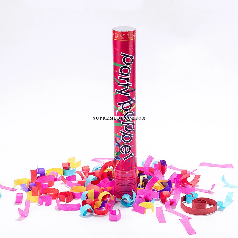 Confetti Cannon 12 Party Popper Multicolor Paper Confetti Blaster