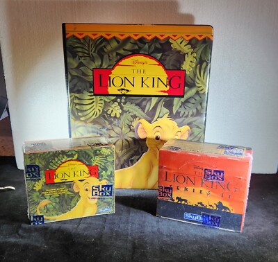 The Lion King Series 1 & 2 Trading Cards - 2 Sealed Boxes + Collector Binder