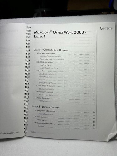 New Horizons Classroom Learning Center Microsoft Office Word Level 1 Softcover - Imagen 2 de 8