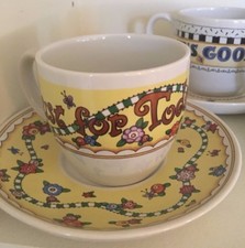 RARE FIND   Mary Engelbreit Tea Cup  Saucer Collection 12 full sets UNUSED   