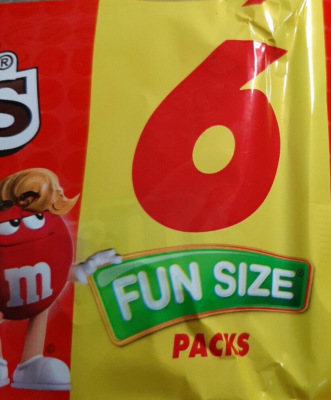 M&M Funsize 3.68 Oz 1pk of 6pcs Peanut Butter Chocolate-Brand New