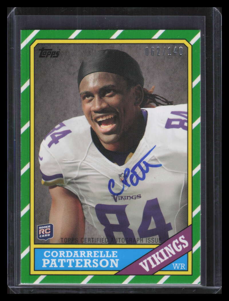 Cordarrelle Patterson Topps Chrome 1986 Insert #4 Autograph Refractor