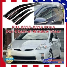 For Toyota Prius 10-15 Wind Deflectors Tinted Window Visor Rain Sun Guard Vent