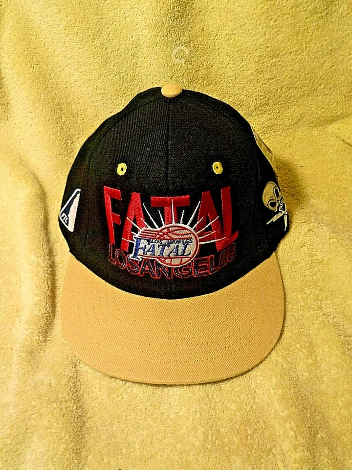 ¡NUEVO CON ETIQUETAS! RARO! LOS ANGELES FATAL MARCA TODO BORDADO DEPORTIVO GORRA A PRESIÓN SOMBRERO! Foto 3 de 4