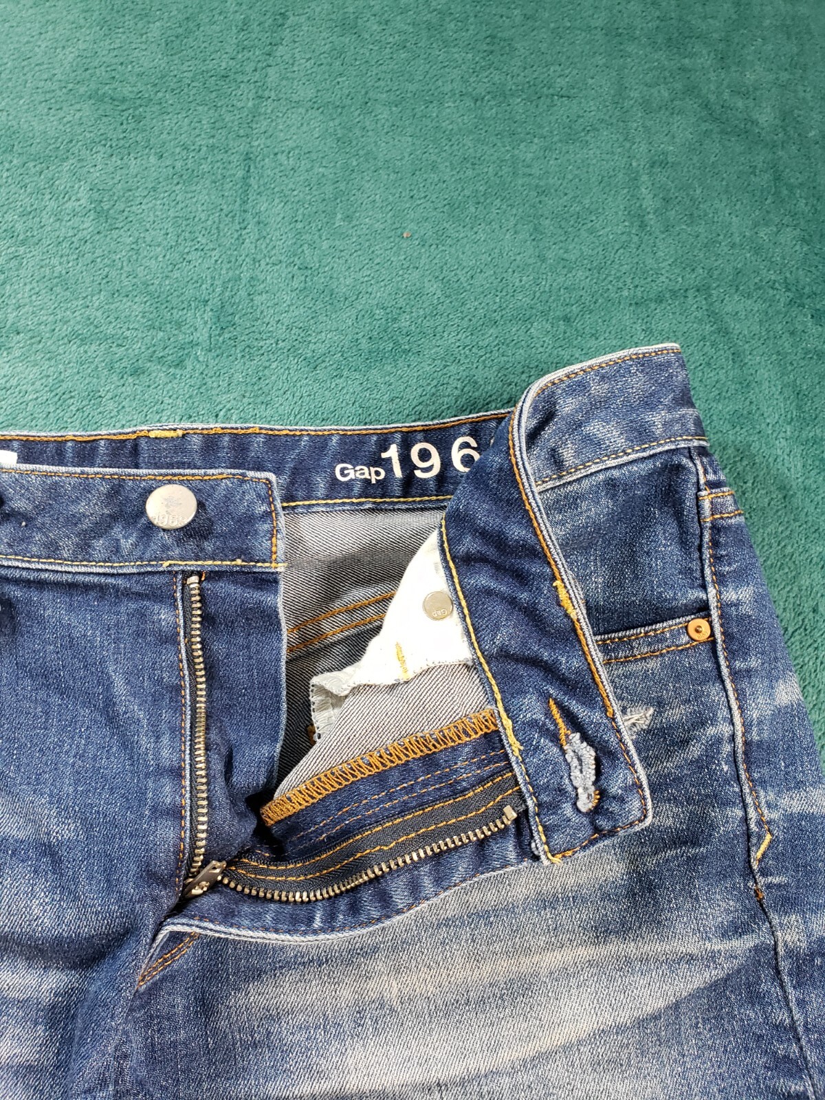 Gap Shorts Sz 6 Womens Blue Ladies Stretch Mid Rise Bermuda Slim Cut Off