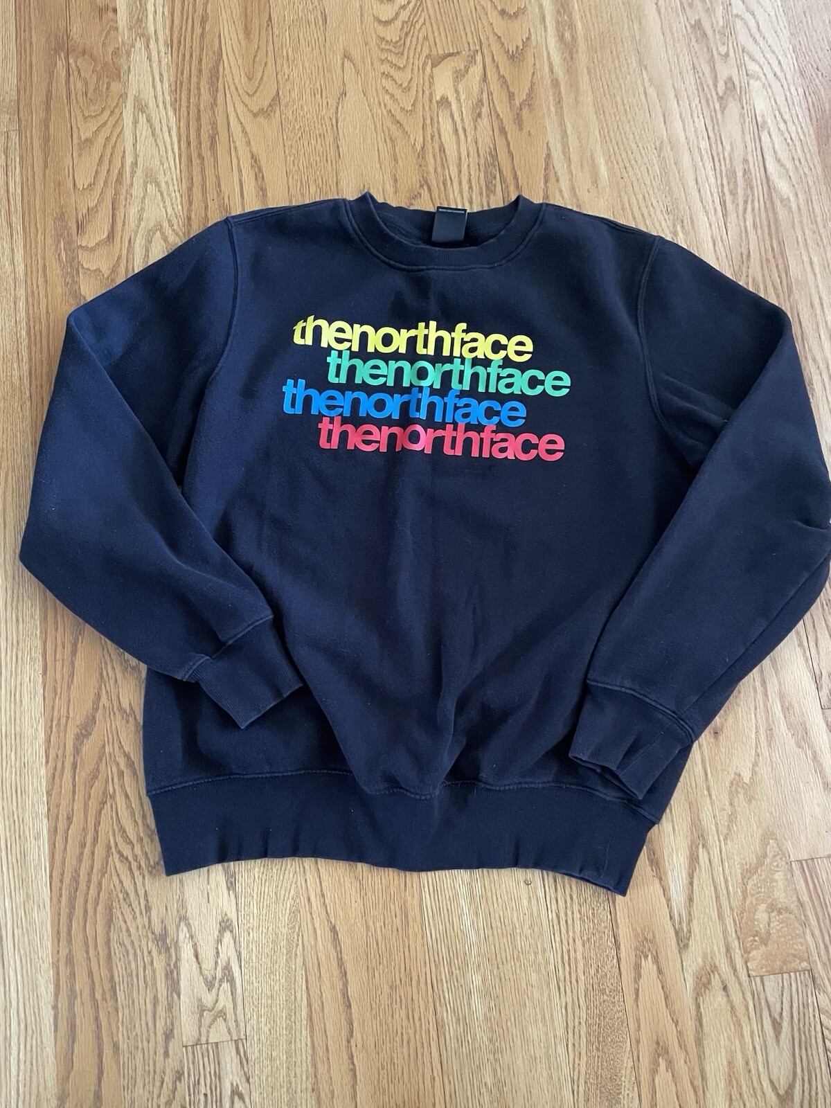 The North Face Black Logo Standard Fit Mens Pullover Sweatshirt Size L