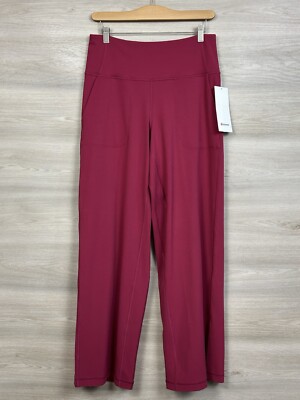 Lululemon Align High Rise Wide Leg Pant 31  Nulu Size 10 Pomegranate POME 52523