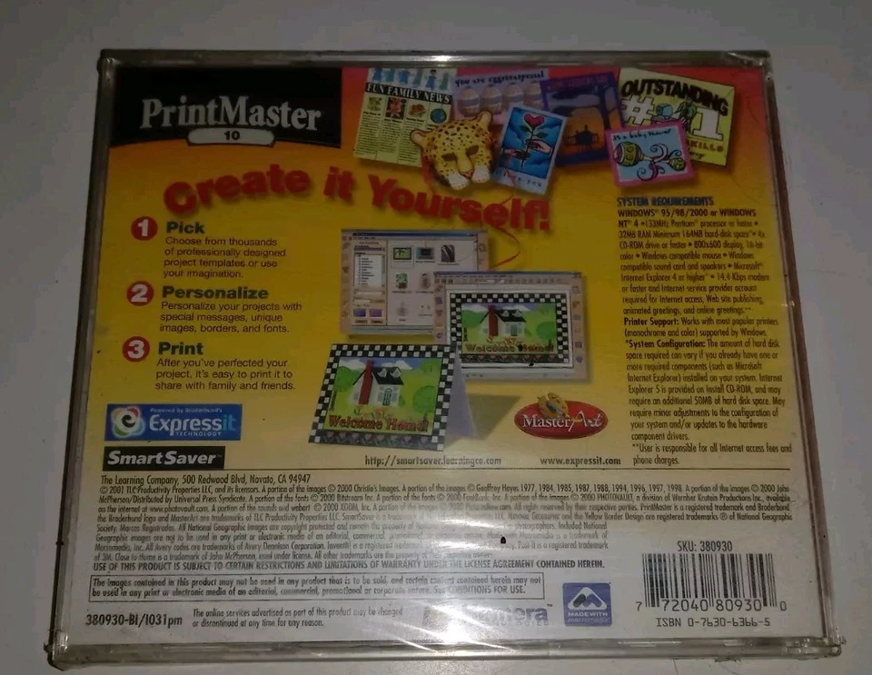 NEW SEALED Software PC PrintMaster 10 Print Master  7000 images NEW SEALED  - Image 4 of 4