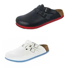 Birkenstock Kay Super Grip Buckle Clogs Work Sandals Mules Slides Leather SFB