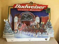 1997 Budweiser 3-D Cardboard Lighted (Read Description) Holiday Store Display