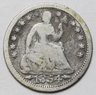 1854 5c Seated Liberty Silver Half Dime w/ Arrows - RAW