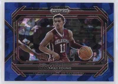 2023-24 Panini Prizm Draft Picks Blue Ice Variations 16/99 Trae Young #54 o7m