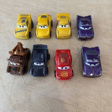 Disney Pixar Cars - Mini Racers Loose Lot Of 8 With Play Wear